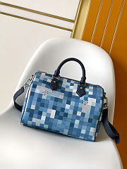 Louis Vuitton Speedy 30 Bandoulière Indigo Blue 34x22x19cm - 1