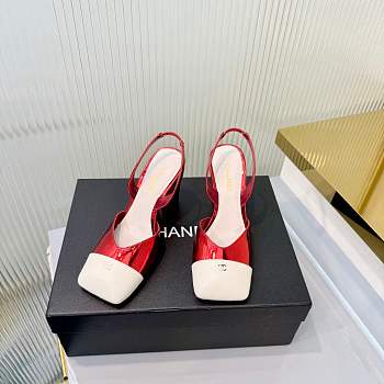 Chanel Slingback Red Heel 9cm