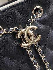 Chanel 25 Handbag Lambskin Black 30x26x14cm - 5
