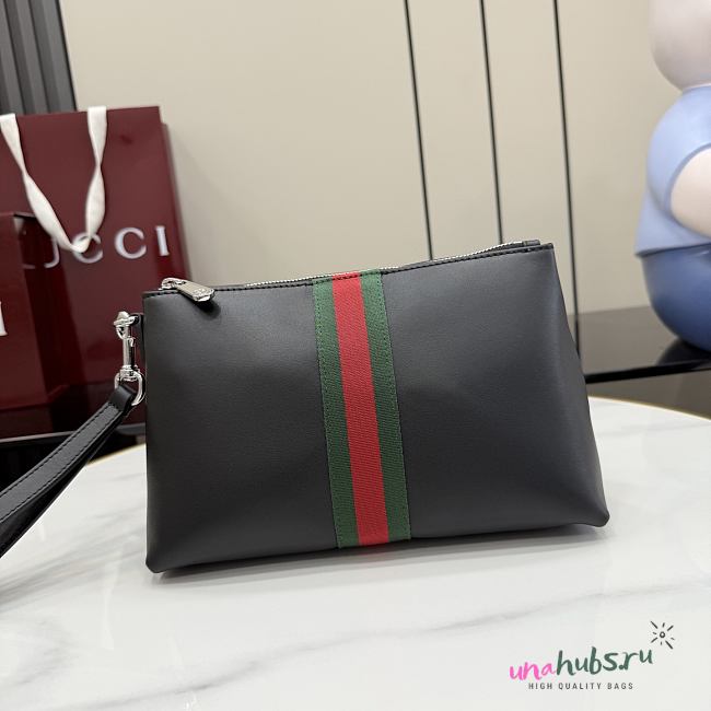 Gucci Web Trademark medium pouch black 26.5x15.5x10.5cm - 1