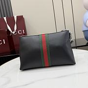 Gucci Web Trademark medium pouch black 26.5x15.5x10.5cm - 5