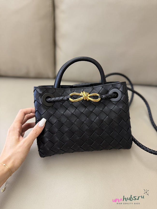 Bottega Veneta Mini Andiamo Black 20x9x15cm - 1