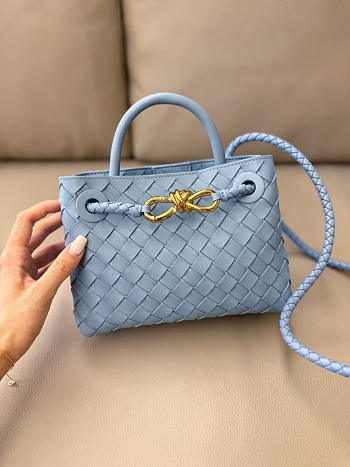 Bottega Veneta Mini Andiamo Blue 20x9x15cm