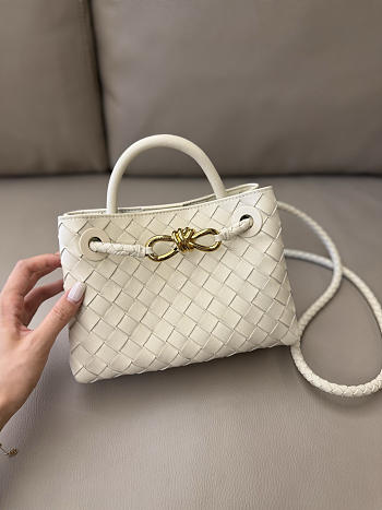 Bottega Veneta Mini Andiamo white 20x9x15cm
