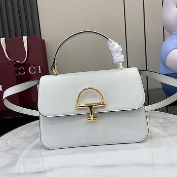 Gucci Siena medium top handle bag white 25.5x16x9cm