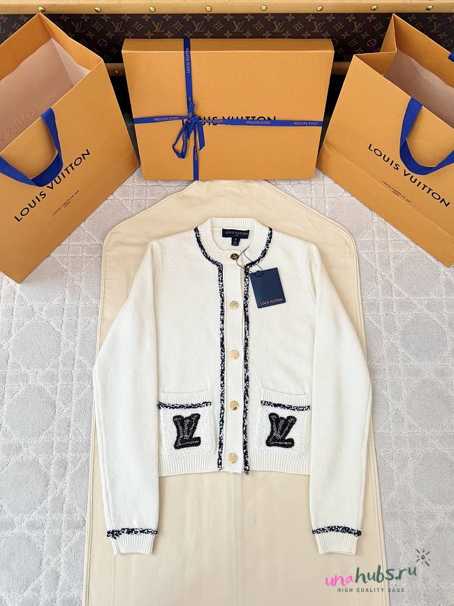 Louis Vuitton Tweed Trim Cardigan - 1