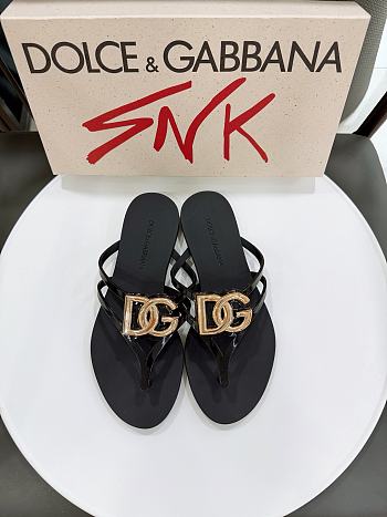 Dolce&Gabbana Rubber beachwear black slides
