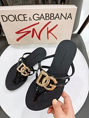 Dolce&Gabbana Rubber beachwear black slides - 3