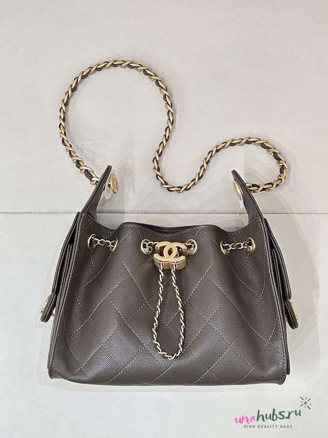 Chanel Mini 25 Handbag Caviar dark taupe 22x20x12.5cm - 1