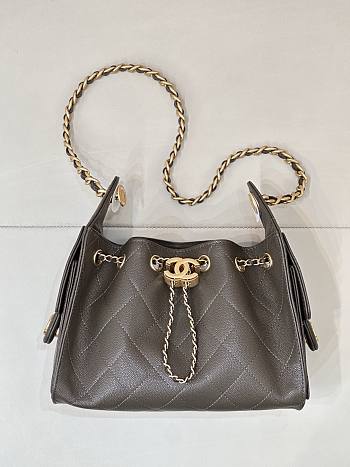 Chanel Mini 25 Handbag Caviar dark taupe 22x20x12.5cm