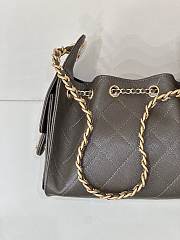 Chanel Mini 25 Handbag Caviar dark taupe 22x20x12.5cm - 5