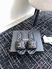Chanel Lambskin Quilted Gold CC Logo Slides  - 1