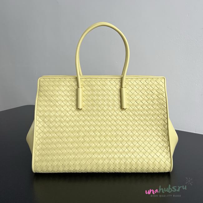 Bottega Veneta Barbara leather tote yellow 37x27x24cm - Unahubs - 1