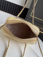 Chanel Classic Clutch with Chain Raffia Beige 18.5x11.5x11cm - 4