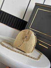 Chanel Classic Clutch with Chain Raffia Beige 18.5x11.5x11cm - 2