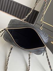 Chanel Classic Clutch with Chain Raffia black 18.5x11.5x11cm - 3