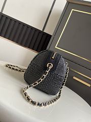 Chanel Classic Clutch with Chain Raffia black 18.5x11.5x11cm - 2