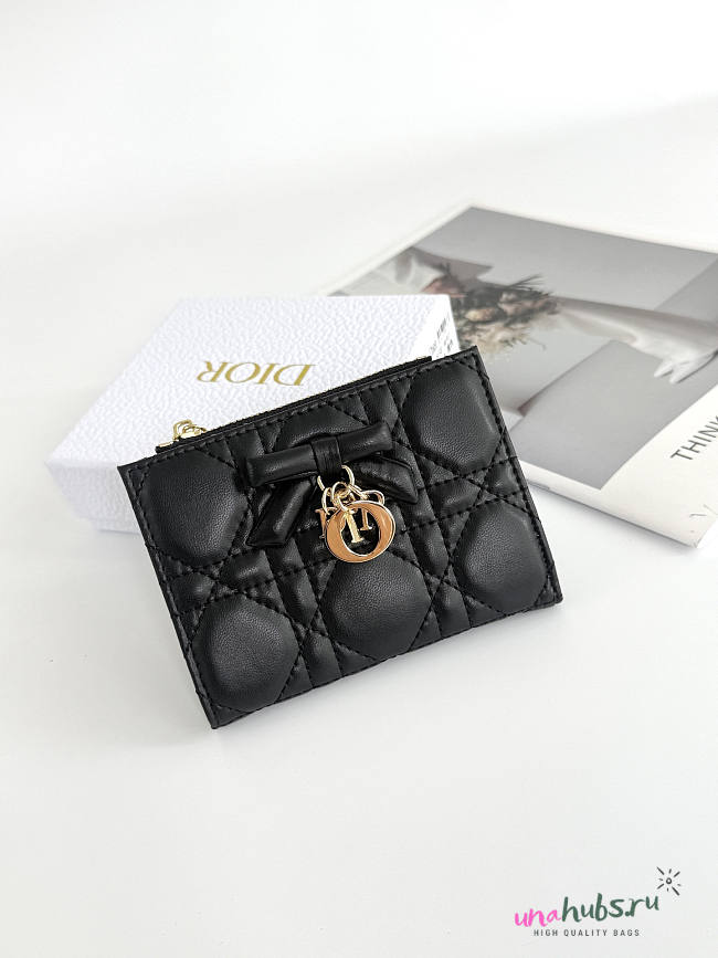 Dior Wallet Black 11.5x9x2cm - 1