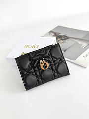 Dior Wallet Black 11.5x9x2cm - 1