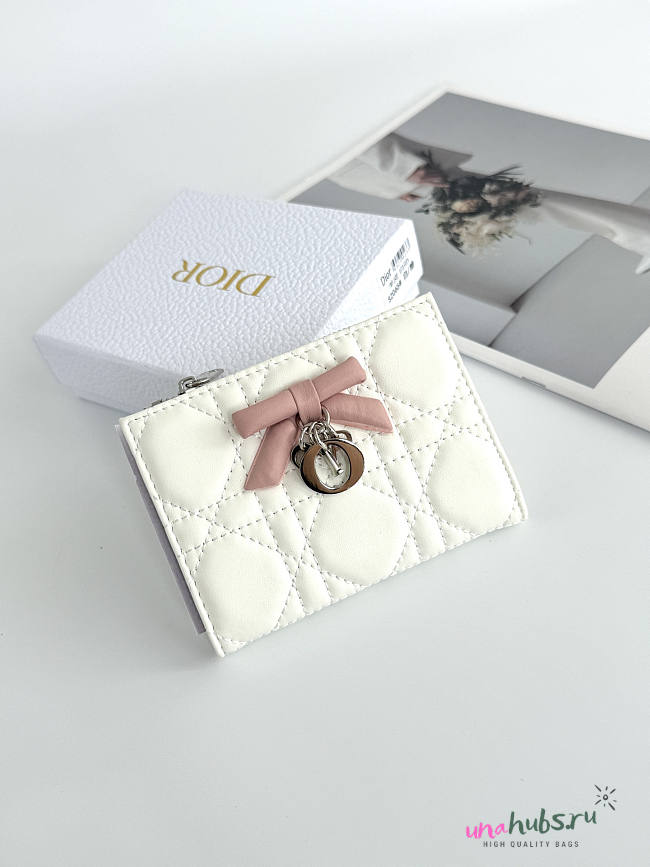 Dior Wallet White Pink 11.5x9x2cm - 1