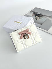 Dior Wallet White Pink 11.5x9x2cm - 1