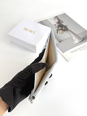 Dior Wallet White Light Blue 11.5x9x2cm - 4