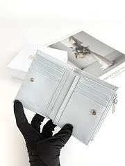 Dior Wallet White Light Blue 11.5x9x2cm - 2
