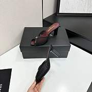 Chanel Mules Cotton & Lambskin Black 9cm - 2