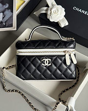 Chanel Vanity Chain Black White Lambskin 19.5x17x5cm - 1