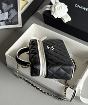 Chanel Vanity Chain Black White Lambskin 19.5x17x5cm - 5