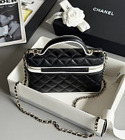 Chanel Vanity Chain Black White Lambskin 19.5x17x5cm - 3