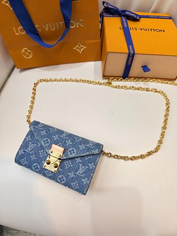 Louis Vuitton Pouch Metis Belt Denim Blue 20cm