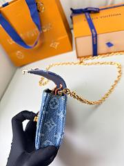 Louis Vuitton Pouch Metis Belt Denim Blue 20cm - 4