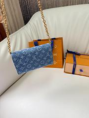 Louis Vuitton Pouch Metis Belt Denim Blue 20cm - 3