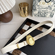Dior Médaillon Belt white Smooth 2.5cm - 1