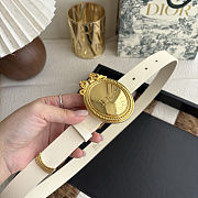 Dior Médaillon Belt white Smooth 2.5cm - 3