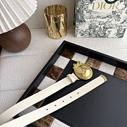 Dior Médaillon Belt white Smooth 2.5cm - 2
