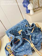 Louis Vuitton Montsouris Cargo Backpack Blue Denim 32x30.5x16cm - 3