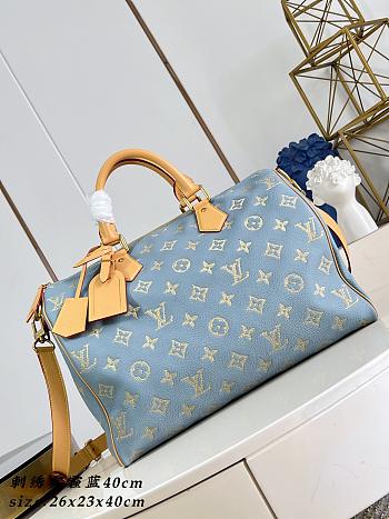 Louis Vuitton Speedy P9 40 Blue 40x26x23cm