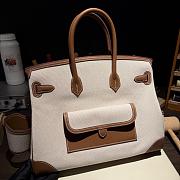 Hermes Birkin 35 Cargo Canvas Brown Silver - 3