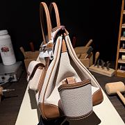 Hermes Birkin 35 Cargo Canvas Brown Silver - 2