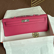 Hermes Kelly 31 Cut silver Pink Epsom 31x13x2.5cm - 1