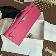 Hermes Kelly 31 Cut silver Pink Epsom 31x13x2.5cm - 3