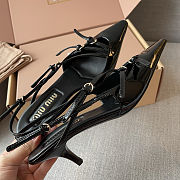 Miu Miu Patent Slingback black Pumps 5cm - 2