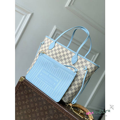 Louis Vuitton Neverfull Inside Out MM Blue Damier 47x28x14cm - 1