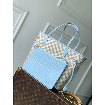Louis Vuitton Neverfull Inside Out MM Blue Damier 47x28x14cm