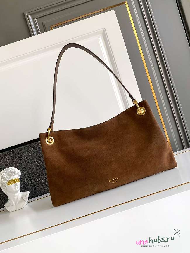 Prada Etude large suede shoulder bag 40.5x24.5cm - 1