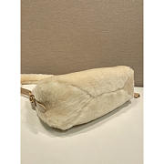 Prada White Shearling Shoulder Bag With Gold-Tone 31x18x10cm - 2