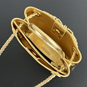 Bottega Veneta Mini Andiamo Gold Crocodile 22x9x15.5cm - 5