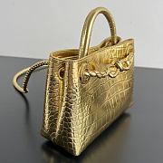 Bottega Veneta Mini Andiamo Gold Crocodile 22x9x15.5cm - 4